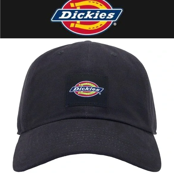 NEW DICKIES Cap Washed Canvas Hat Black Adjustable Snapback One Size Men’s - Picture 1 of 15
